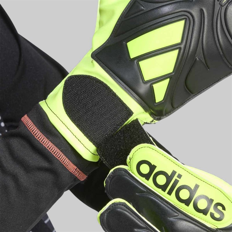 adidas Copa Club Goalkeeper Gloves Black/Lucid Lemon/Lucid Lemon - Image 2