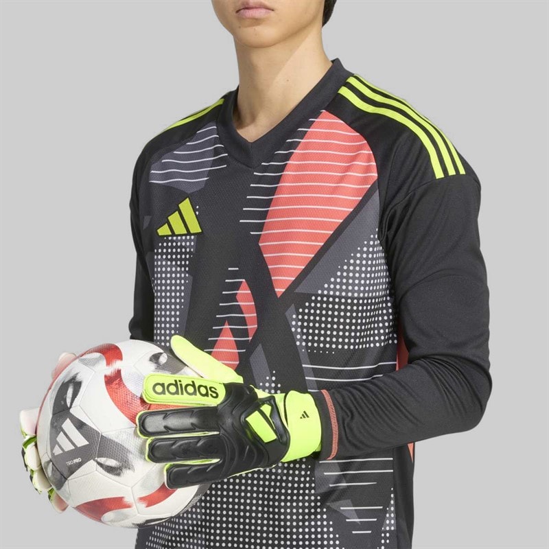 adidas Copa Club Goalkeeper Gloves Black/Lucid Lemon/Lucid Lemon - Image 3