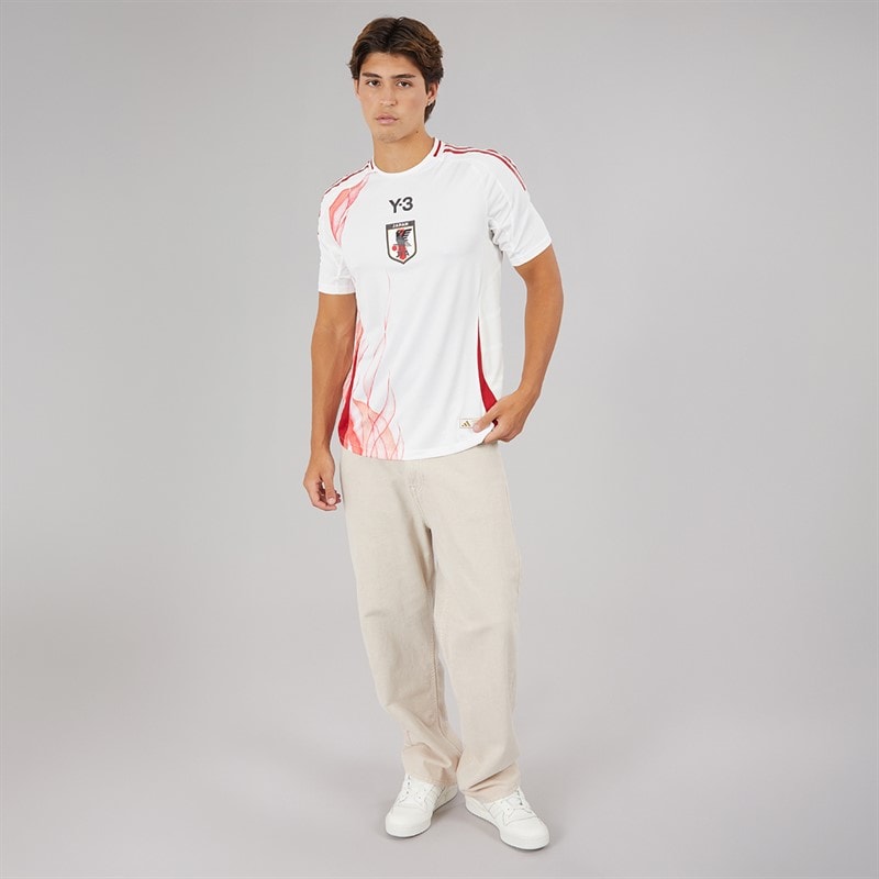 adidas Mens X Y-3 JFA Japan X 24/25 Authentic Away Jersey Cream White - Image 4