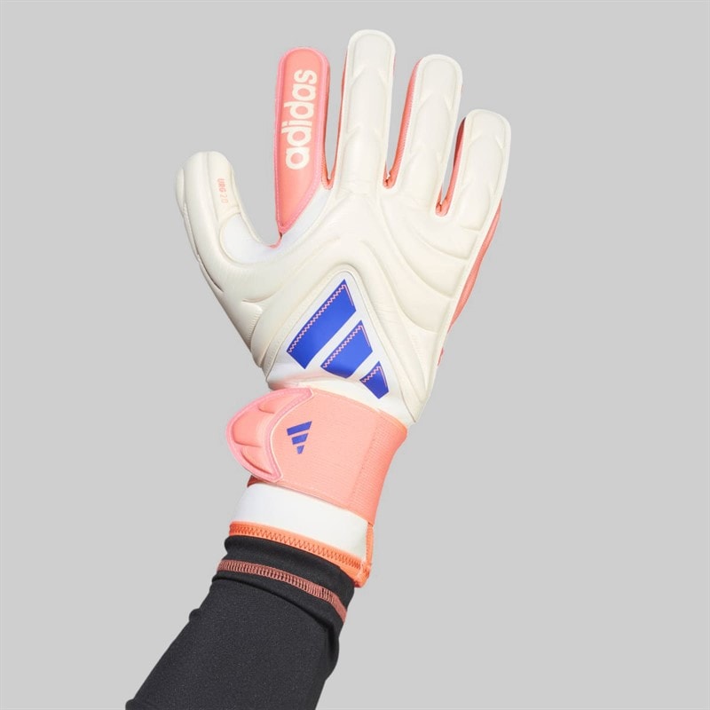 adidas Copa Pro Goalkeeper Gloves Off White/Lucid Blue/Signal Coral - Image 4