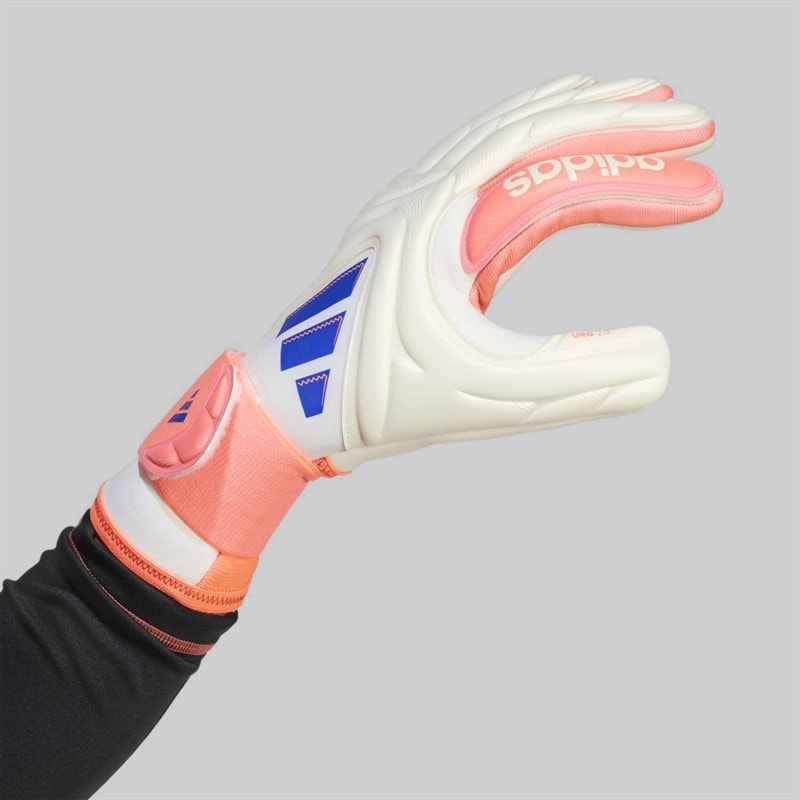 adidas Copa Pro Goalkeeper Gloves Off White/Lucid Blue/Signal Coral - Image 5