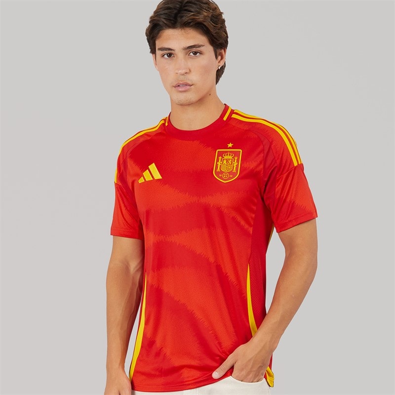 adidas Mens FEF Spain 2024 Home Jersey Better Scarlet