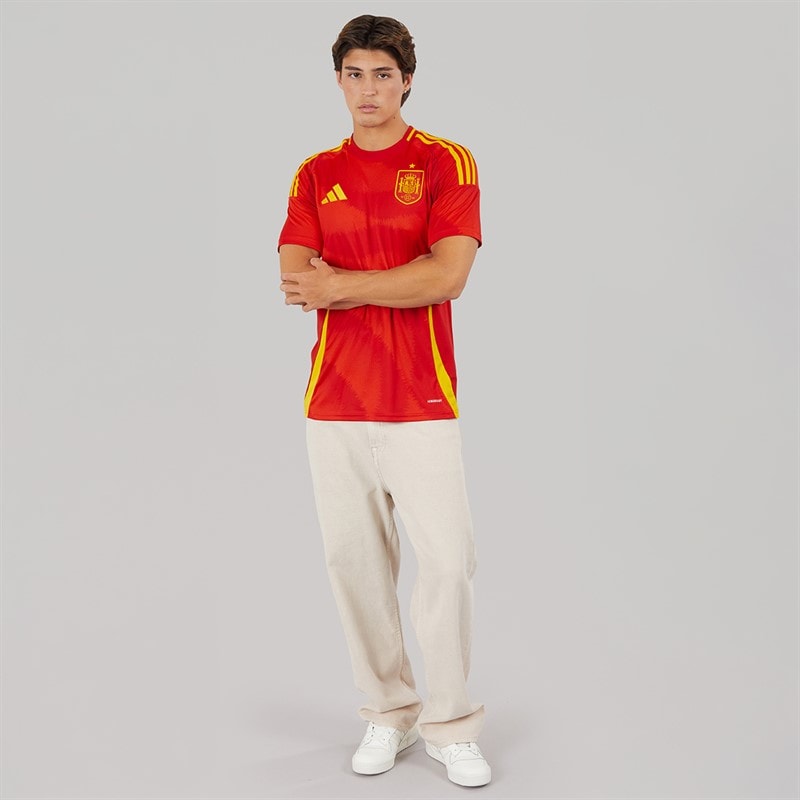 adidas Mens FEF Spain 2024 Home Jersey Better Scarlet - Image 3
