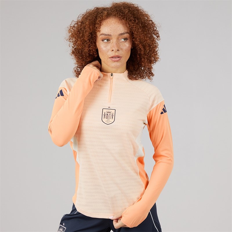 adidas Womens FEF Spain Tiro 25 Pro Training Top Blue/Pink