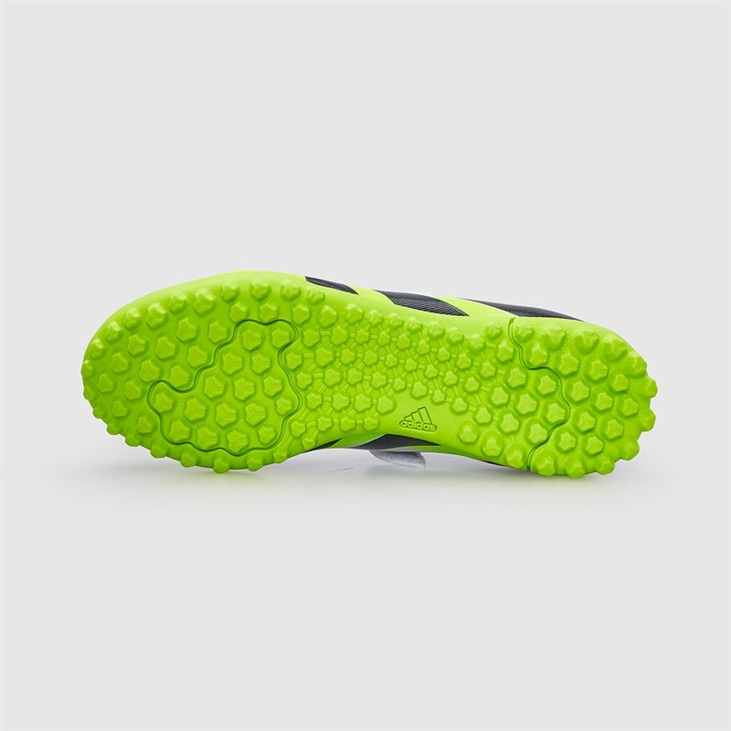 adidas Junior Predator Club Radiant Blaze Pack Hook-And-Loop TF Astro Turf Football Boots Cloud White/Core Black/Lucid Lemon - Image 3