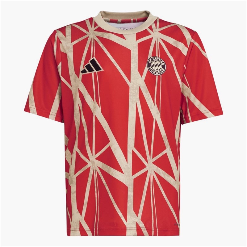 adidas Junior FCB FC Bayern 24/25 Pre-Match Jersey Red - Image 1