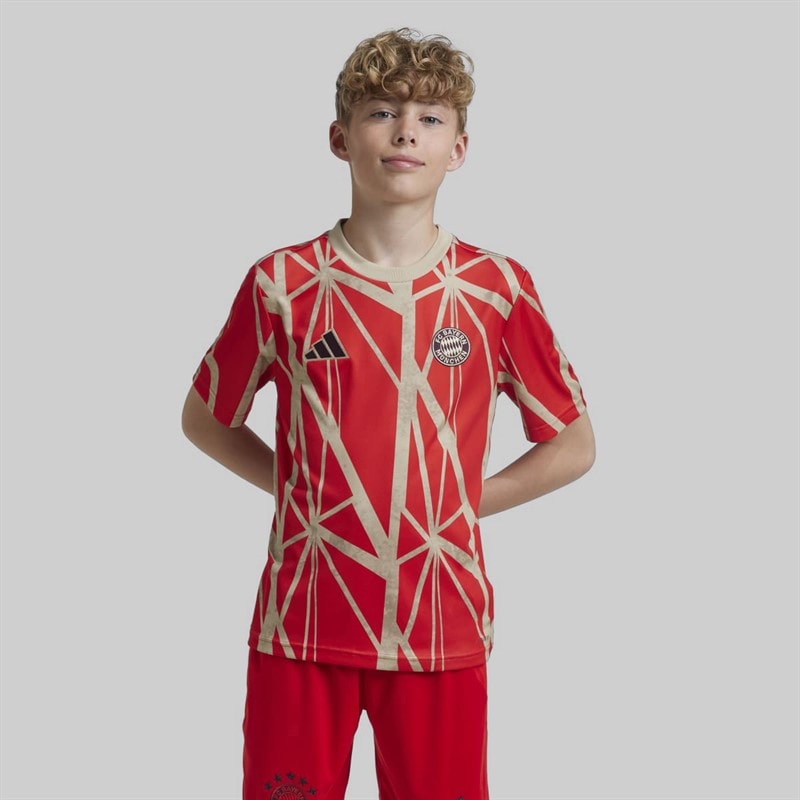 adidas Junior FCB FC Bayern 24/25 Pre-Match Jersey Red - Image 2