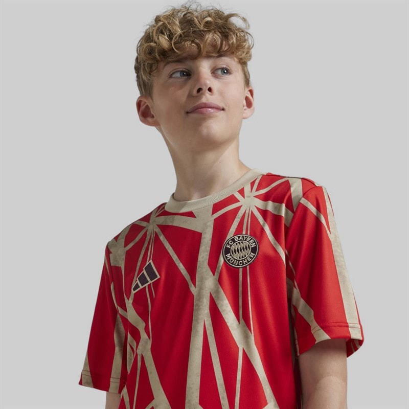 adidas Junior FCB FC Bayern 24/25 Pre-Match Jersey Red - Image 4