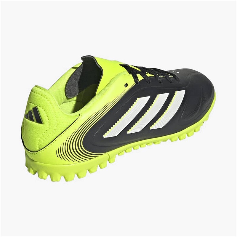 adidas Junior Copa Pure 3 Club Radiant Blaze Pack TF Astro Turf Football Boots Core Black/White/Lucid Lemon - Image 3