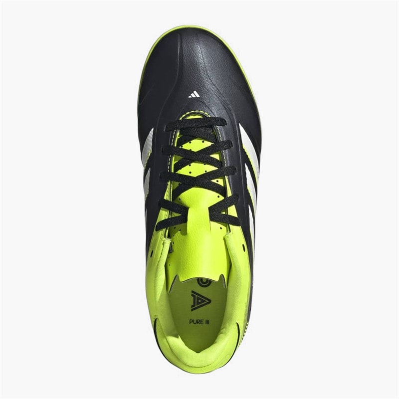 adidas Junior Copa Pure 3 Club Radiant Blaze Pack TF Astro Turf Football Boots Core Black/White/Lucid Lemon - Image 4