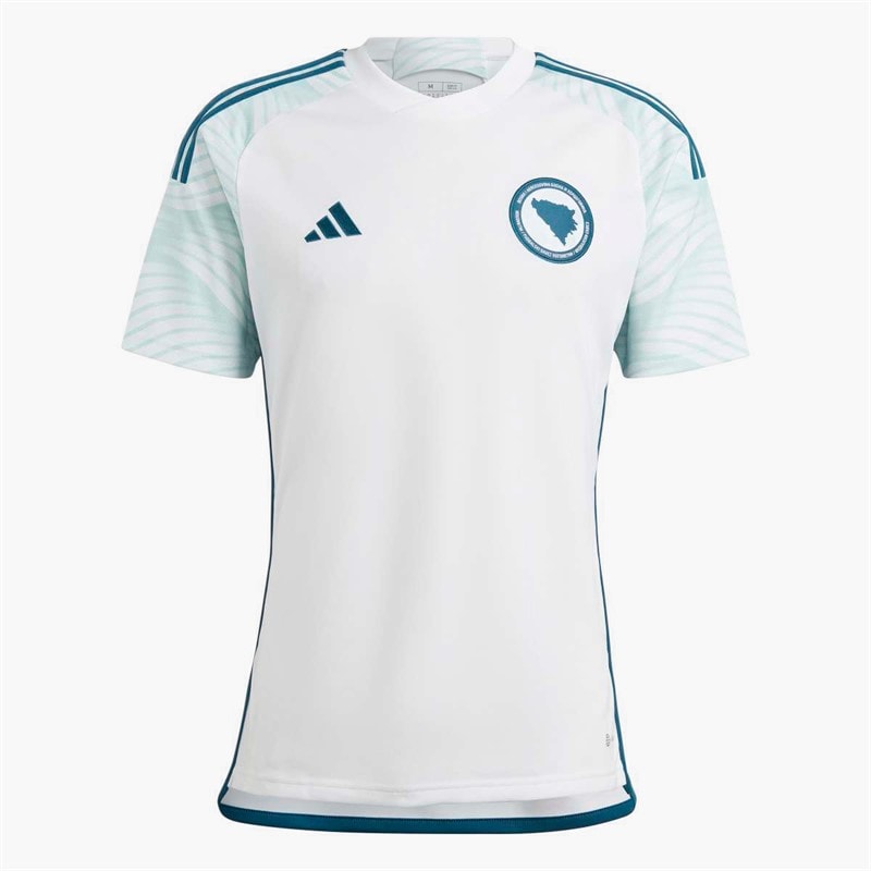 adidas Mens FFBH Bosnia 2022 Away Jersey White - Image 1