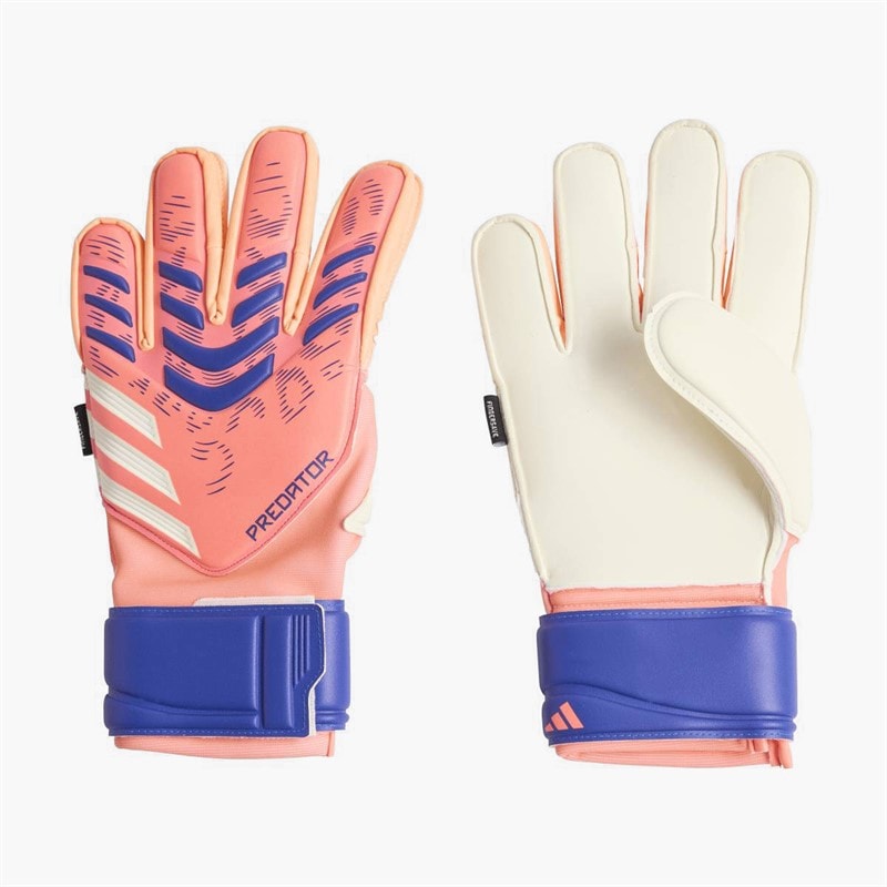 adidas Predator Match FingerSave Goalkeeper Gloves Signal Coral/White/Lucid Blue