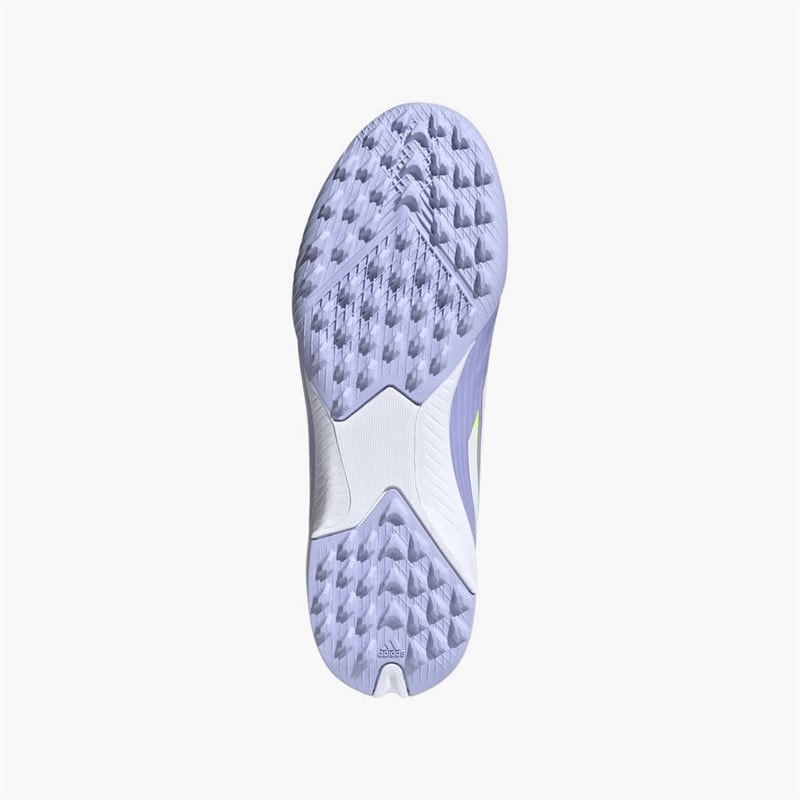 adidas Junior Girls F50 Sparkfusion League Mid TF Astro Turf Football Boots Violet Tone/Lucid Lemon/Purple Rush - Image 2