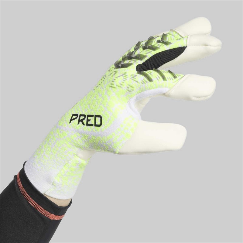 adidas Predator Pro Hybrid Cut Goalkeeper Gloves Lucid Lemon/White/Black - Image 3