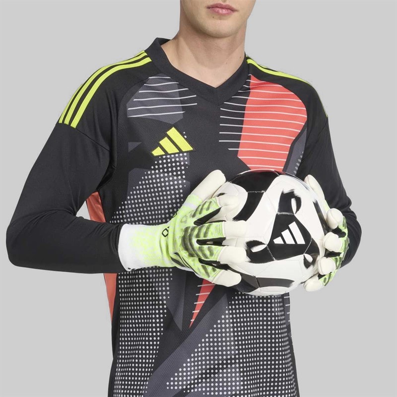 adidas Predator Pro Hybrid Cut Goalkeeper Gloves Lucid Lemon/White/Black - Image 5
