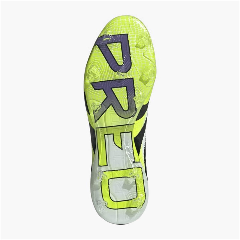 adidas Mens Predator Pro Radiant Blaze Pack FG Firm Ground Football Boots Cloud White/Core Black/Lucid Lemon - Image 2