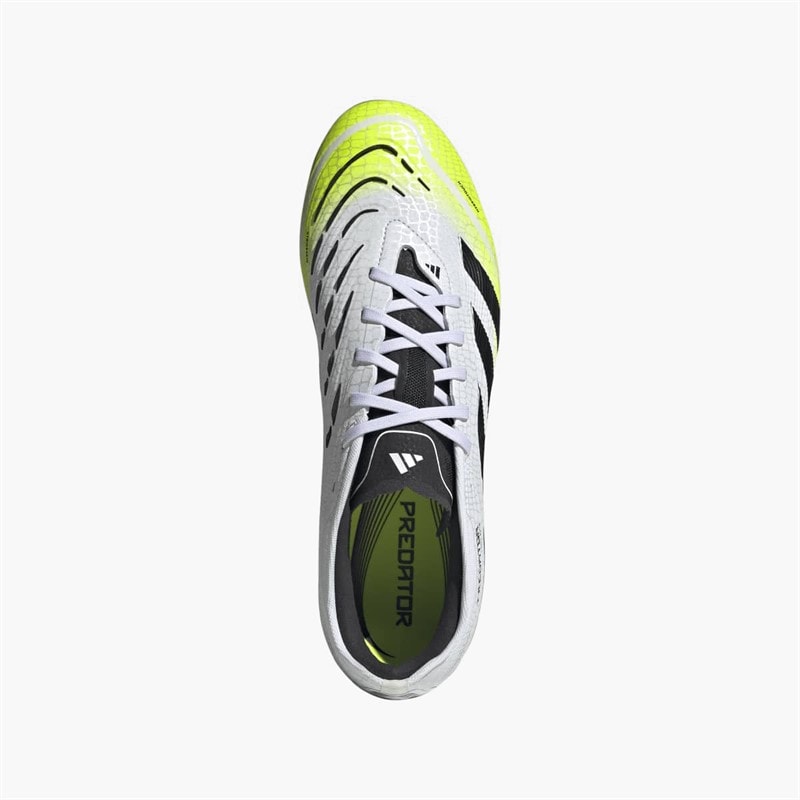 adidas Mens Predator Pro Radiant Blaze Pack FG Firm Ground Football Boots Cloud White/Core Black/Lucid Lemon - Image 4