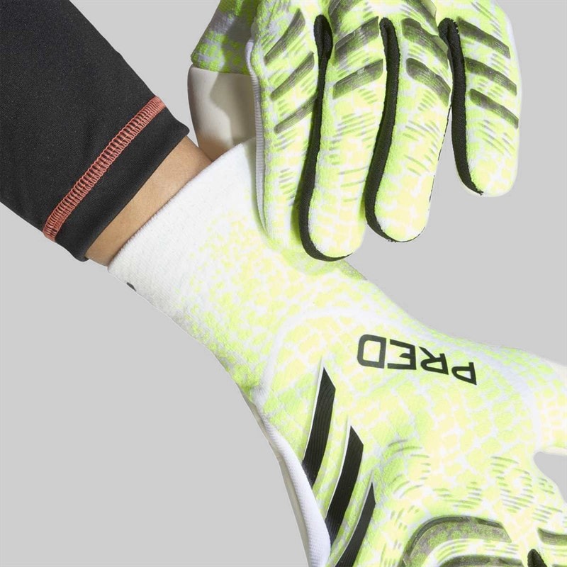 adidas Predator Pro Goalkeeper Gloves Lucid Lemon/White/Black - Image 2