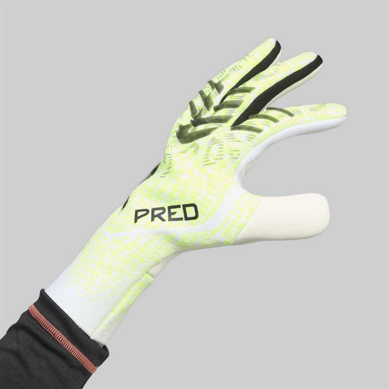 adidas Predator Pro Goalkeeper Gloves Lucid Lemon/White/Black - Image 3