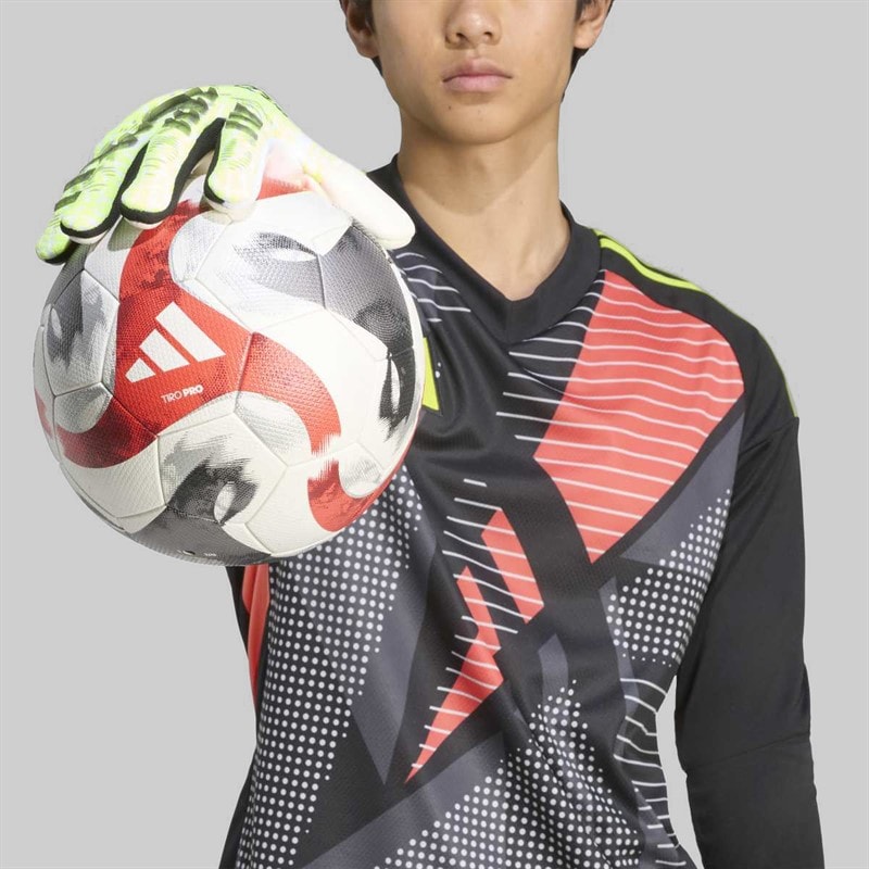adidas Predator Pro Goalkeeper Gloves Lucid Lemon/White/Black - Image 4