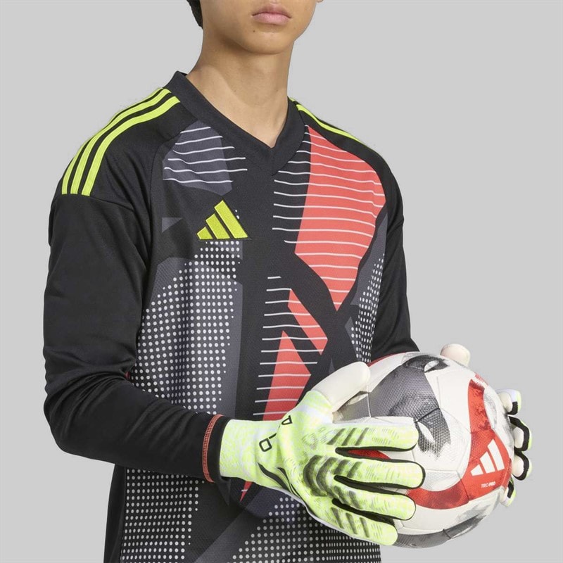 adidas Predator Pro Goalkeeper Gloves Lucid Lemon/White/Black - Image 5