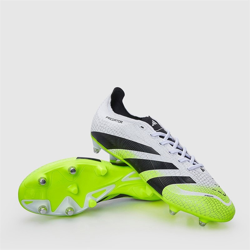 adidas Mens Predator League Radiant Blaze Pack SG Soft Ground Football Boots Cloud White/Core Black/Lucid Lemon