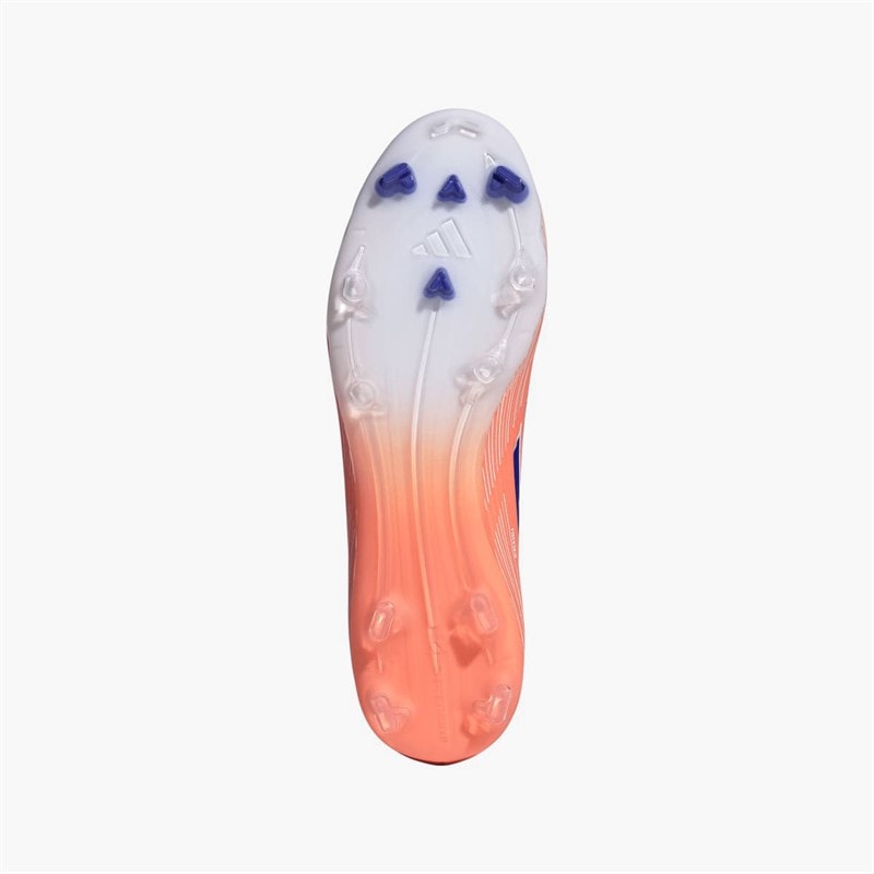 adidas Mens F50 League Laceless Coral Blaze Pack FG/MG Firm/Multi Ground Football Boots Beam Orange/Lucid Blue /Cloud White Beam Orange/Lucid Blue/Cloud White - Image 2