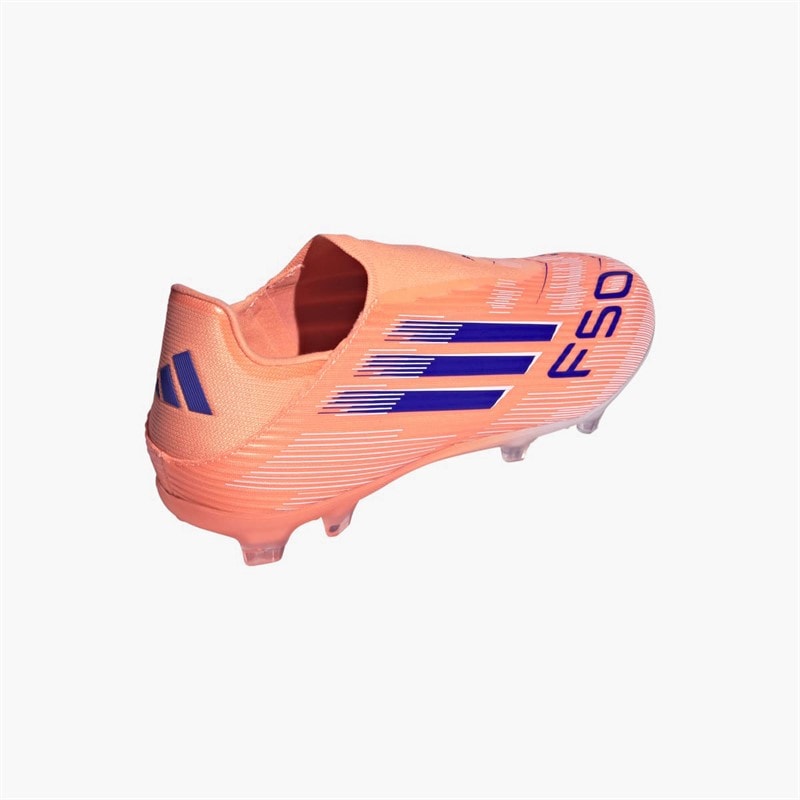 adidas Mens F50 League Laceless Coral Blaze Pack FG/MG Firm/Multi Ground Football Boots Beam Orange/Lucid Blue /Cloud White Beam Orange/Lucid Blue/Cloud White - Image 3