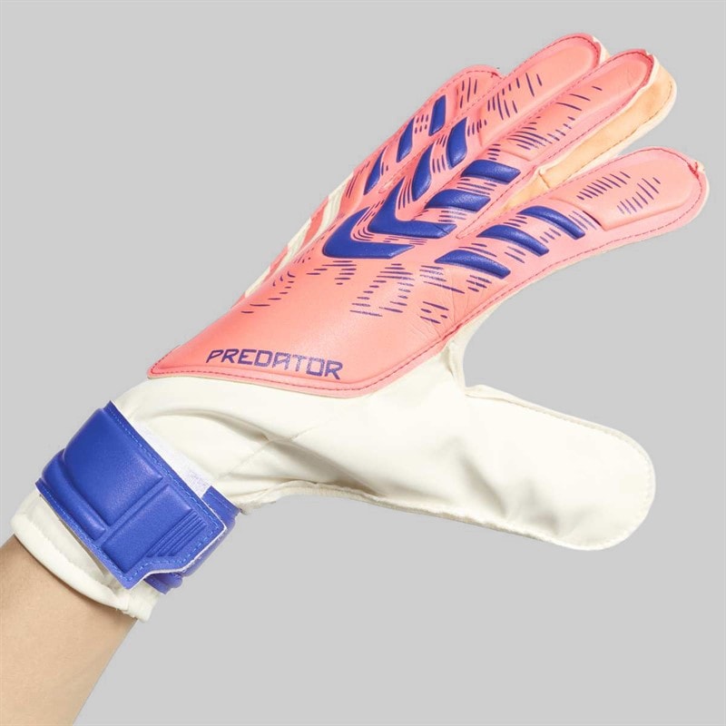 adidas Predator Training Goalkeeper Gloves Signal Coral/White/Lucid Blue - Image 3