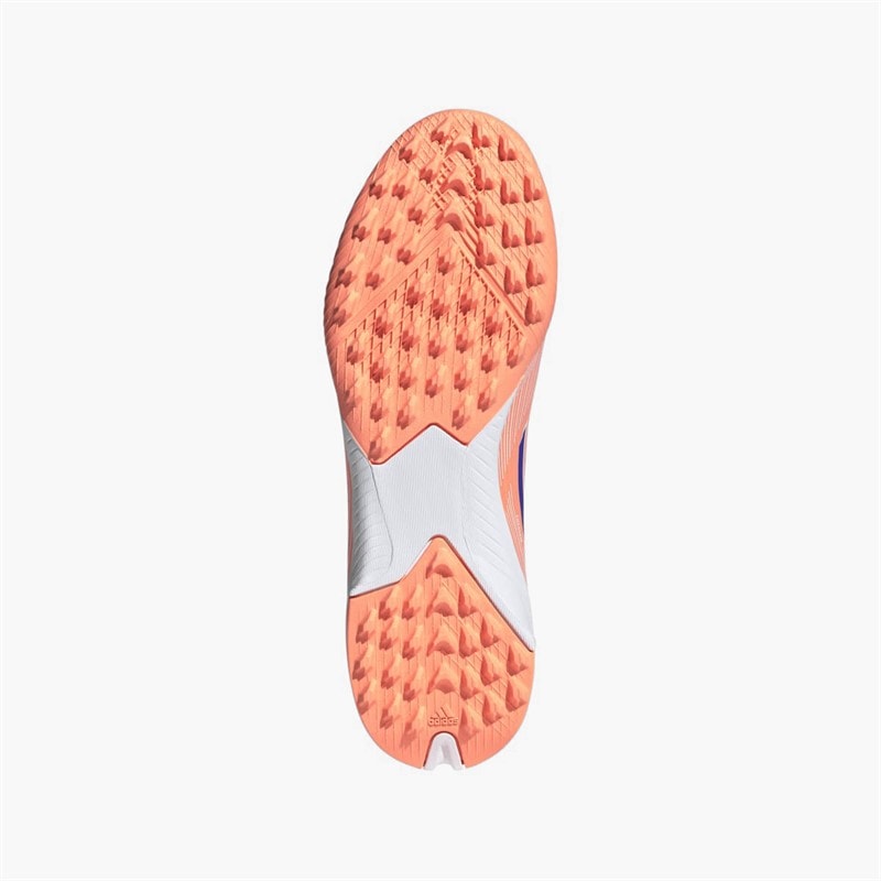 adidas Junior F50 League Coral Blaze Pack TF Astro Turf Football Boots Beam Orange/Lucid Blue /Cloud White Beam Orange/Lucid Blue/Cloud White - Image 2
