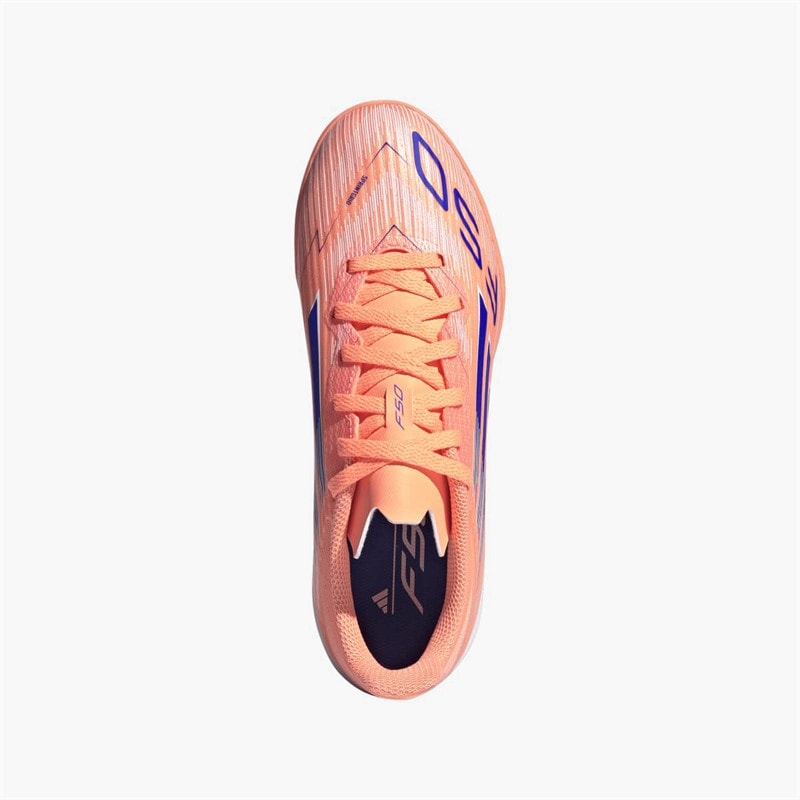 adidas Junior F50 League Coral Blaze Pack TF Astro Turf Football Boots Beam Orange/Lucid Blue /Cloud White Beam Orange/Lucid Blue/Cloud White - Image 4