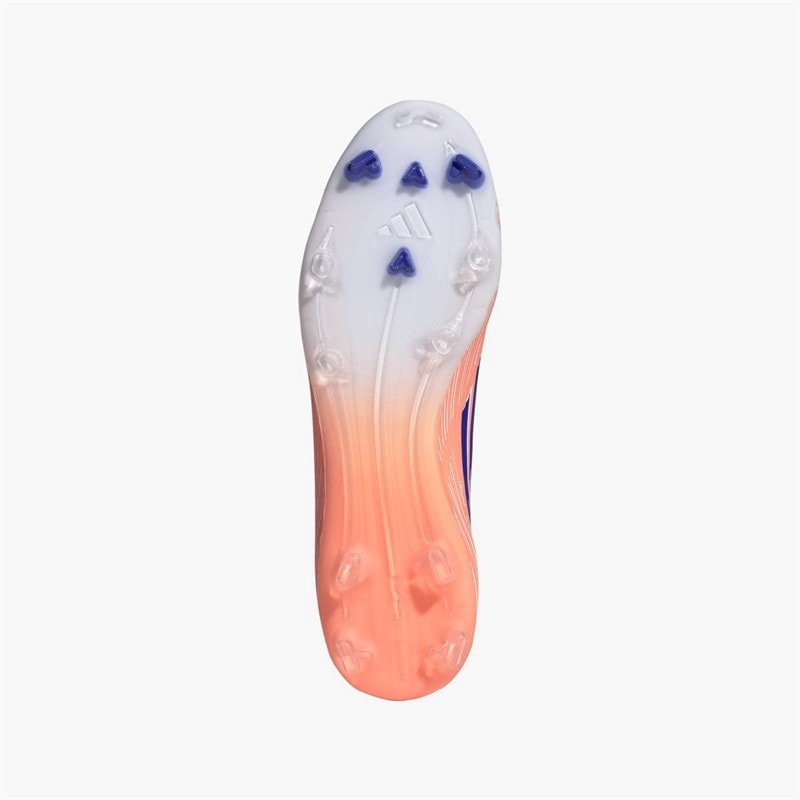 adidas Mens F50 League Mid Coral Blaze Pack FG/MG Firm/Multi Ground Football Boots Beam Orange/Lucid Blue /Cloud White Beam Orange/Lucid Blue/Cloud White - Image 2