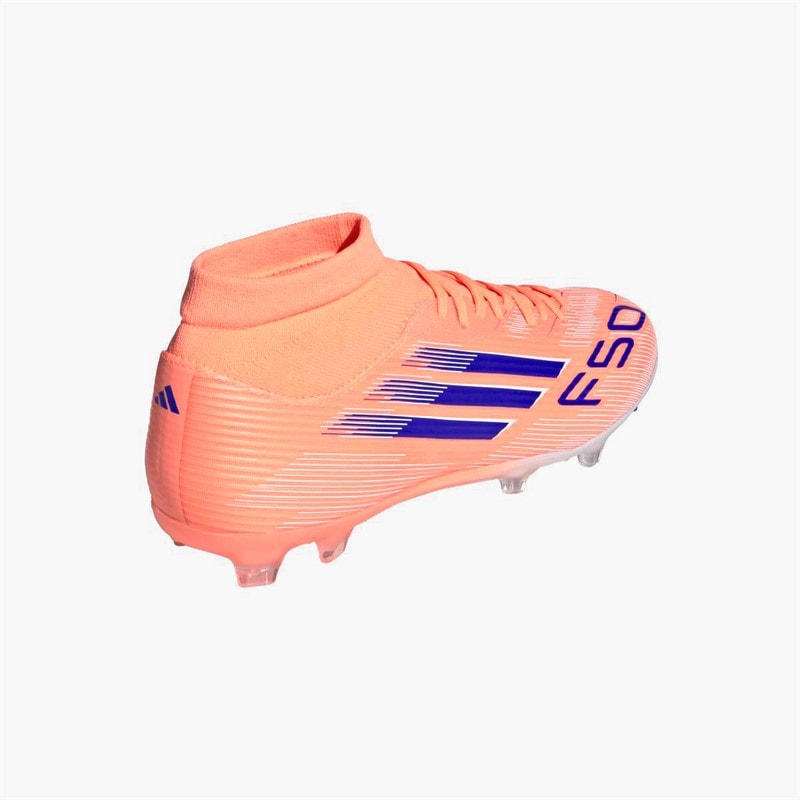 adidas Mens F50 League Mid Coral Blaze Pack FG/MG Firm/Multi Ground Football Boots Beam Orange/Lucid Blue /Cloud White Beam Orange/Lucid Blue/Cloud White - Image 3