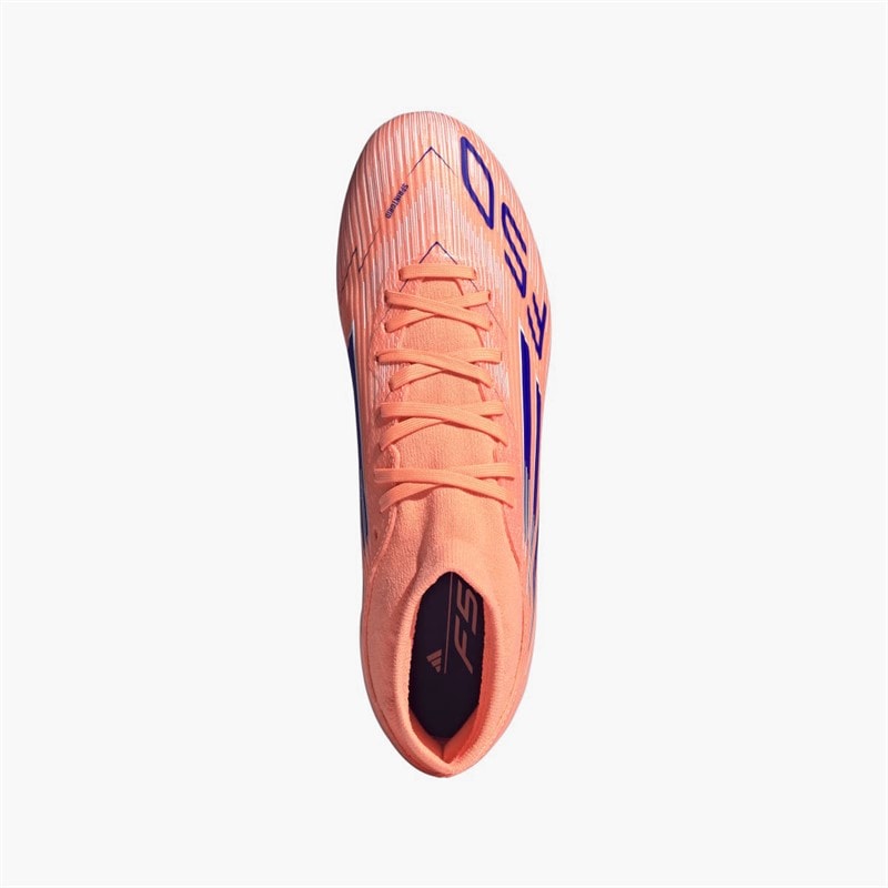 adidas Mens F50 League Mid Coral Blaze Pack FG/MG Firm/Multi Ground Football Boots Beam Orange/Lucid Blue /Cloud White Beam Orange/Lucid Blue/Cloud White - Image 4