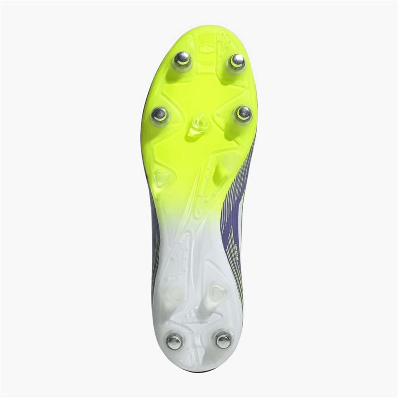 adidas Mens F50 League Radiant Blaze Pack SG Soft Ground Football Boots Purple Rush/Cloud White/Lucid Lemon - Image 2