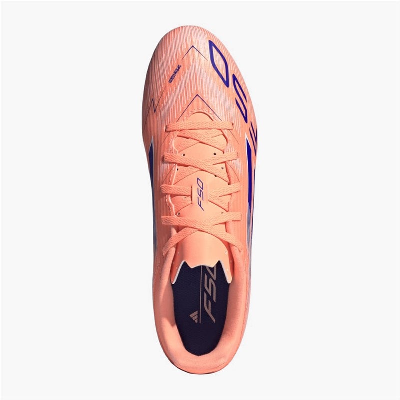 adidas Mens F50 Club Coral Blaze Pack FG/MG Firm/Multi Ground Football Boots Beam Orange/Lucid Blue/Cloud White - Image 4