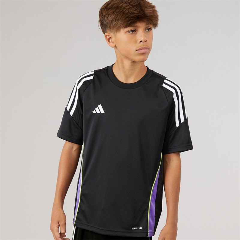 adidas Junior Tiro 24 Jersey Black/Purple Rush