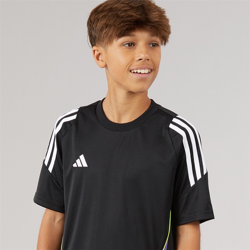 adidas Junior Tiro 24 Jersey Black/Purple Rush - Image 4