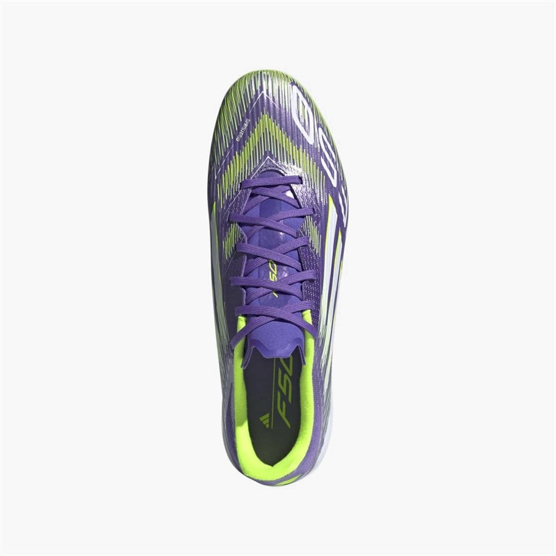adidas Mens F50 League Radiant Blaze Pack 2G/3G AG Artificial Ground Football Boots Purple Rush/Cloud White/Lucid Lemon - Image 4