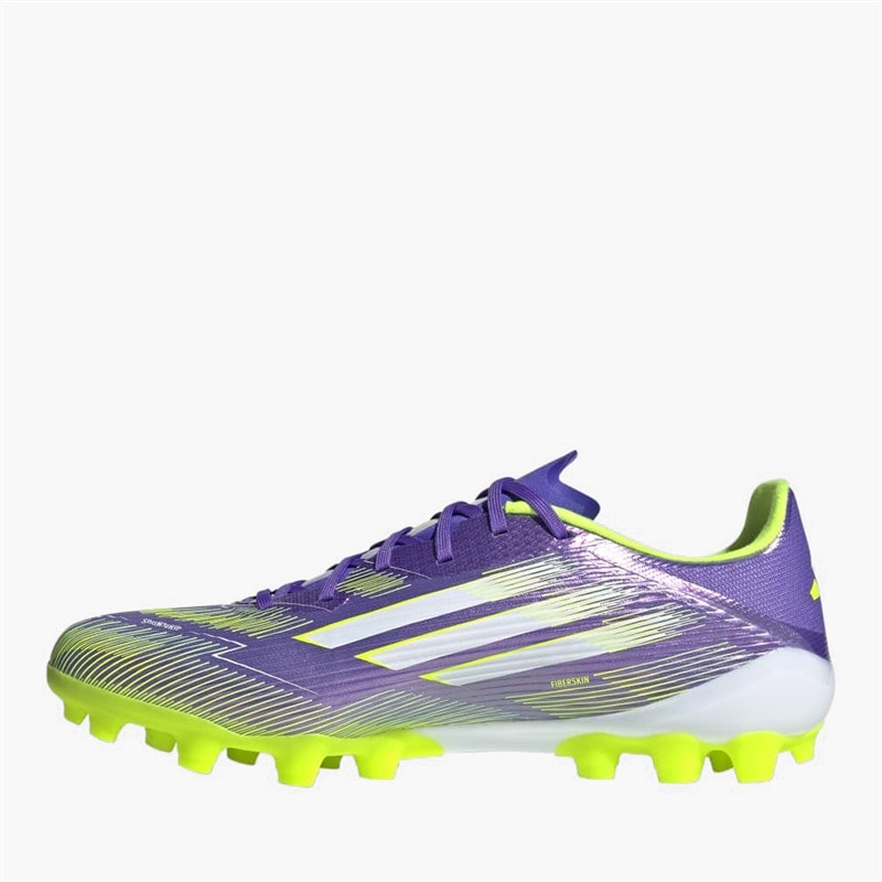 adidas Mens F50 League Radiant Blaze Pack 2G/3G AG Artificial Ground Football Boots Purple Rush/Cloud White/Lucid Lemon - Image 5