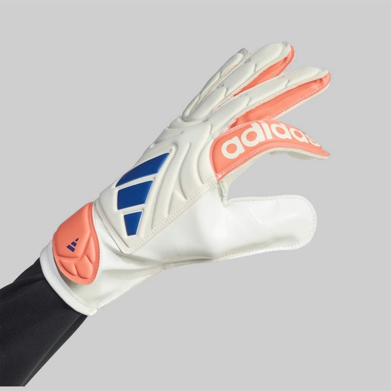 adidas Junior Copa Club Goalkeeper Gloves Off White/Lucid Blue/Signal Coral - Image 4