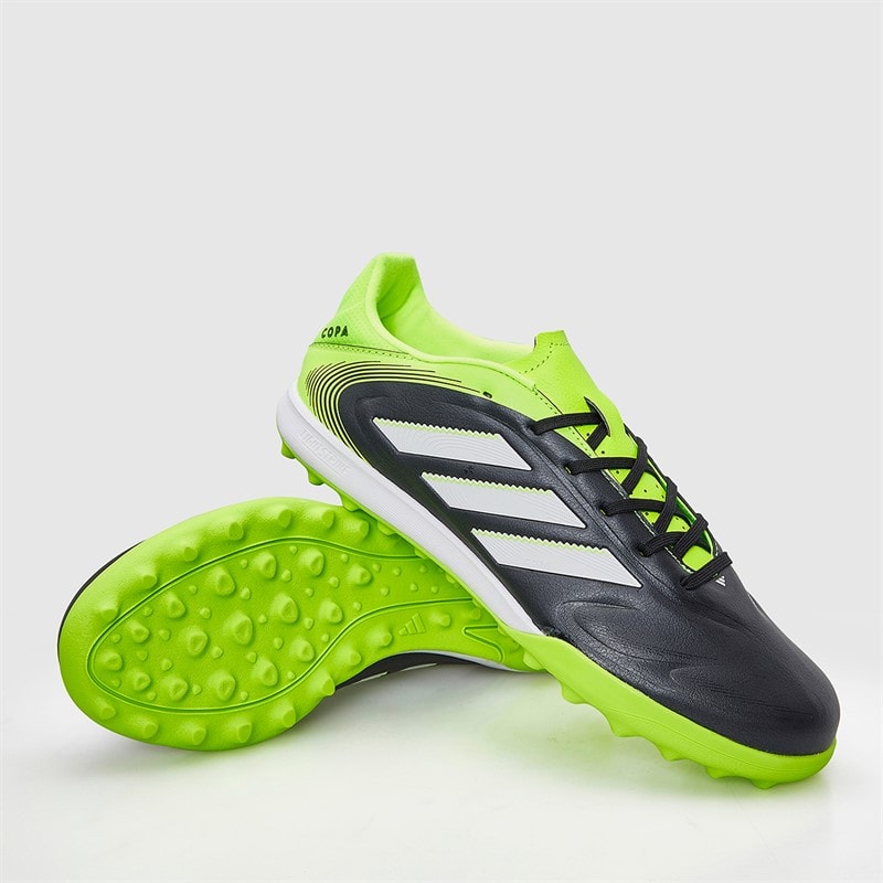 adidas Mens Copa Pure 3 League Radiant Blaze Pack TF Astro Turf Football Boots Core Black/White/Lucid Lemon
