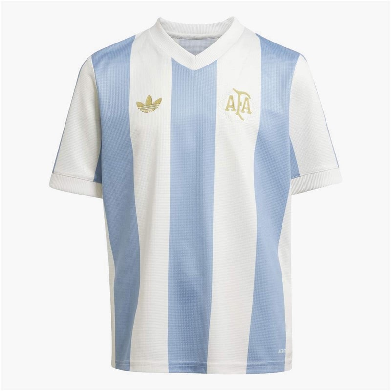 adidas Junior AFA Argentina 24/25 50th Anniversary Jersey Ambient Sky/Cloud White