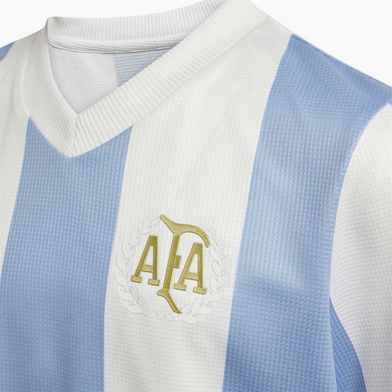 adidas Junior AFA Argentina 24/25 50th Anniversary Jersey Ambient Sky/Cloud White - Image 3