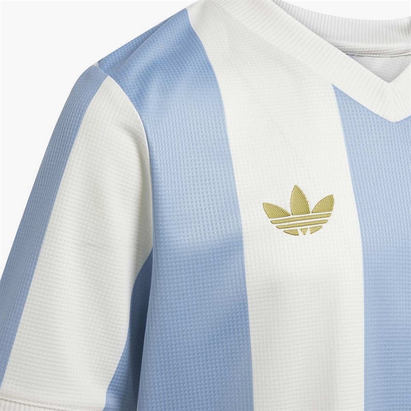 adidas Junior AFA Argentina 24/25 50th Anniversary Jersey Ambient Sky/Cloud White - Image 4