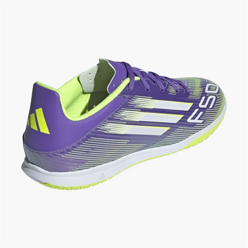adidas Mens F50 Club Radiant Blaze Pack IN Indoor Football Boots Purple Rush/Cloud White/Lucid Lemon - Image 3