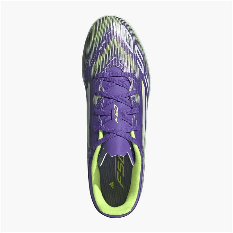adidas Mens F50 Club Radiant Blaze Pack IN Indoor Football Boots Purple Rush/Cloud White/Lucid Lemon - Image 4