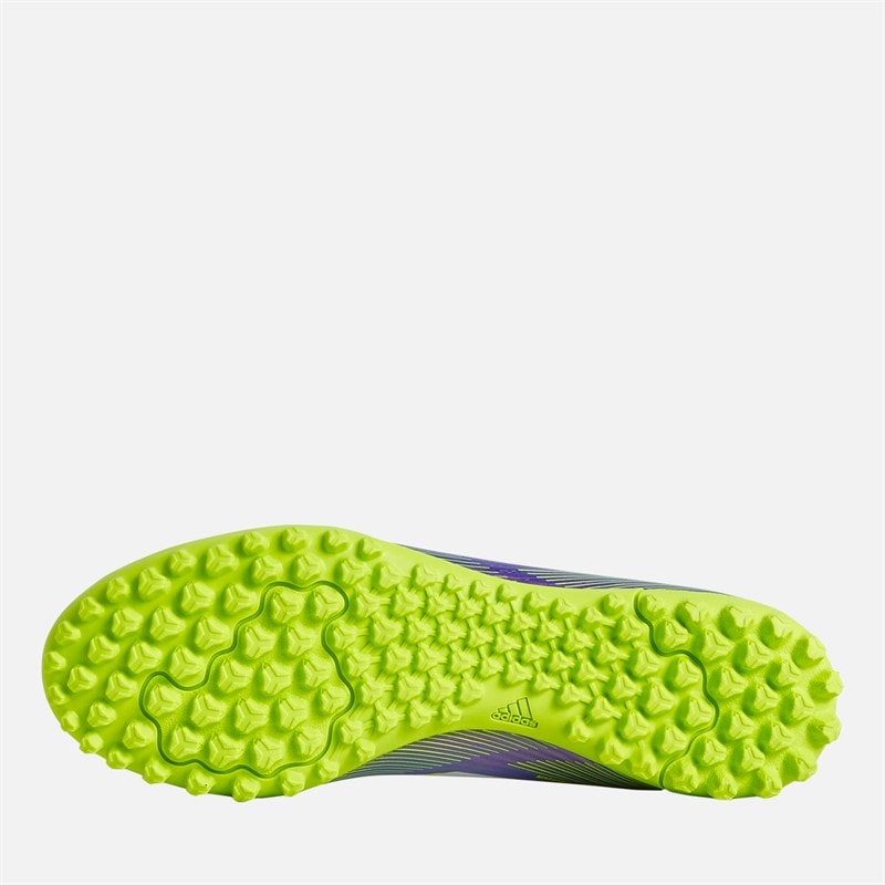 adidas Mens F50 Club Radiant Blaze Pack TF Astro Turf Football Boots Purple Rush/Cloud White/Lucid Lemon - Image 2