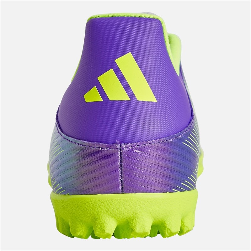 adidas Mens F50 Club Radiant Blaze Pack TF Astro Turf Football Boots Purple Rush/Cloud White/Lucid Lemon - Image 3