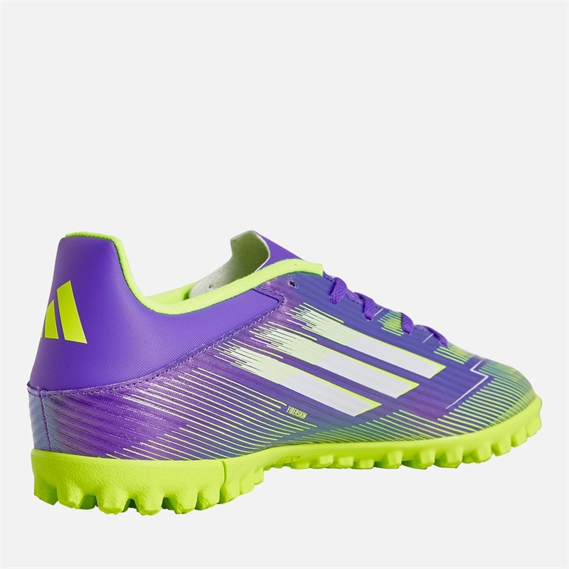 adidas Mens F50 Club Radiant Blaze Pack TF Astro Turf Football Boots Purple Rush/Cloud White/Lucid Lemon - Image 5